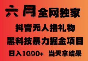 25年6月抖音无人直播最新暴力撸音浪掘金,小白可做,可批量矩阵放大,长期稳定日入1k+【揭秘】-赚钱驿站