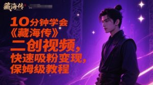 10分钟学会《藏海传》二创视频,快速吸粉变现,保姆级教程-赚钱驿站