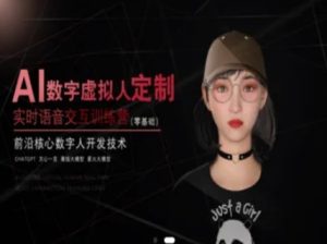 AI数字虚拟人定制，实时语音交互训练营（零基础），前沿核心数字人开发技术-赚钱驿站
