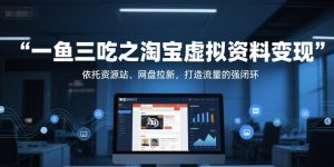 一鱼三吃之淘宝虚拟资料变现,依托资源站、网盘拉新,打造流量的强闭环-赚钱驿站