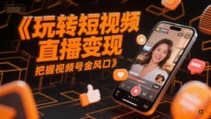 玩转短视频直播变现,把握视频号金风口-赚钱驿站