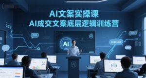AI文案实操课，AI成交文案底层逻辑训练营-赚钱驿站