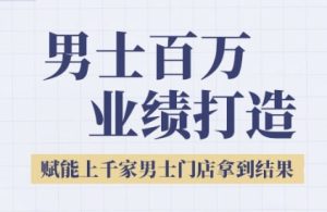 2025男士美业百万业绩打造,赋能上千家男士门店拿到结果-赚钱驿站