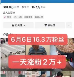 外面卖5000最新抖音搬运涨粉技术,新玩法,一分钟一条,一天涨粉2W,苹果安卓都可用-赚钱驿站