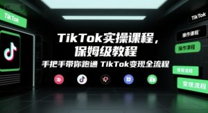 TikTok实操课程，保姆级教程，手把手带你跑通TikTok变现全流程-赚钱驿站
