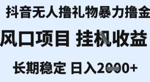 最新风口抖音无人暴力撸金技术,不违规不封号,一个小时收益2k+,小白当天拿结果【揭秘】-赚钱驿站