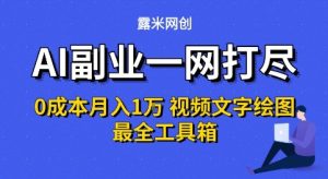 AI副业一网打尽0投入月入1W+视频文字绘图最全工具箱【揭秘】-赚钱驿站
