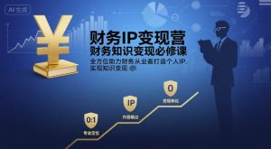 财务IP变现营，财务知识变现必修课，全方位助力财务从业者打造个人IP，实现知识变现-赚钱驿站