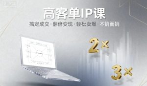 高客单IP课,搞定成交,搞定高客单IP,翻倍变现,轻松卖爆,不销而销-赚钱驿站