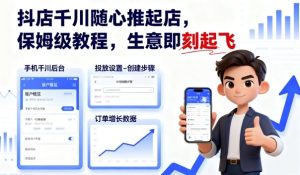 抖店千川随心推起店,保姆级教程,生意即刻起飞-赚钱驿站