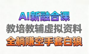 育儿教学教培新玩法,AI生成教学视频,市场大,操作简单,变现天花板非常高-赚钱驿站