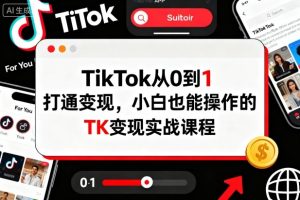 TikTok从0到1打通变现,小白也能操作的TK变现实战课程-赚钱驿站