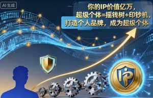 你的IP价值亿万,超级个体=摇钱树+印钞机,打造个人品牌,成为超级个体-赚钱驿站