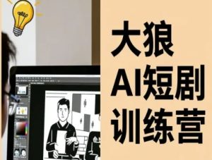 大狼AI短剧训练营-短剧课程(更新中)-赚钱驿站