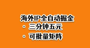 海外ip全自动掘金,2025必做蓝海项目,3分钟落地,矩阵直接开干【揭秘】-赚钱驿站
