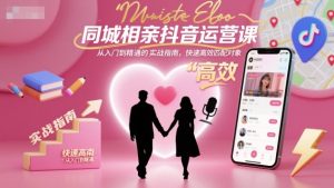 同城相亲抖音运营课,从入门到精通的实战指南,快速高效匹配对象-赚钱驿站