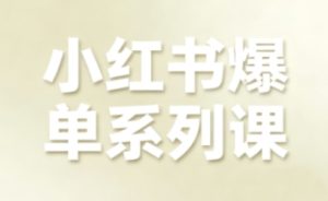 小红书爆单系列课,聚焦小红书电商全链路增长-赚钱驿站