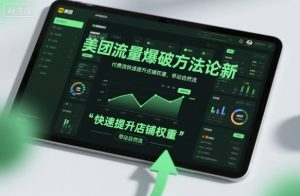 美团流量爆破方法论,付费流快速提升店铺权重,带动自然流-赚钱驿站