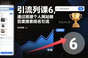 引流系列课6，通过搭建个人网站做百度搜索排名引流-赚钱驿站