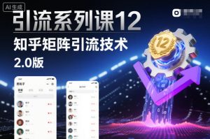 引流系列课12：知乎矩阵引流技术2.0版-赚钱驿站