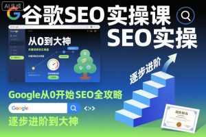 谷歌SEO实操课,Google从0开始SEO全攻略,逐步进阶到大神-赚钱驿站