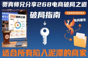 贾真师兄分享268电商破局之道-适合所有陷入泥潭的商家-赚钱驿站