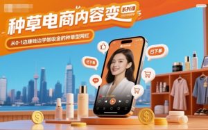 种草电商内容变现系列课,从0-1边賺钱边学做吸金的种草型网红-赚钱驿站