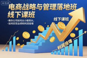 电商战略与管理落地班线下课，教你公司如何从小做到大，如何实现业绩和利润倍增【录音】-赚钱驿站