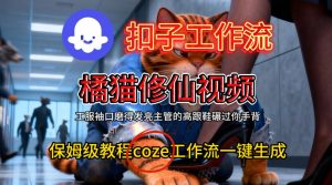 Coze扣子工作流一键生成橘猫修仙视频,保姆级搭建教程-赚钱驿站