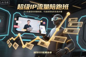 超级IP流量陪跑班，大V流量密码倾囊相授，可直接落地的实操步骤-赚钱驿站