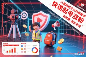 儿童防拐安全科普知识视频制作教学,快速起号涨粉,容易爆,轻松变现-赚钱驿站
