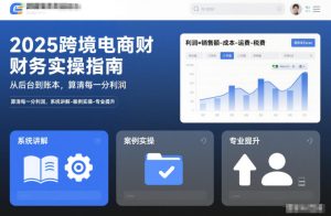 2025跨境电商财务实操指南，从后台到账本，算清每一分利润，系统讲解-案例实操-专业提升-赚钱驿站