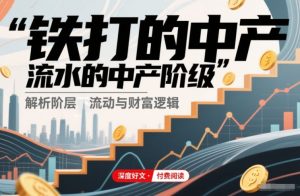 付费文章：铁打的中产，流水的中产阶级-赚钱驿站