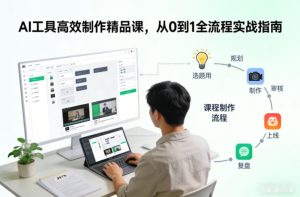 AI工具高效制作精品课，从0到1全流程实战指南-赚钱驿站