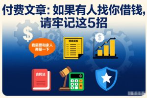 付费文章：如果有人找你借钱，请牢记这5招-赚钱驿站