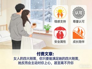 付费文章：女人的四大刚需，你只要能满足她的四大刚需，她反而会主动对你上心，甚至离不开你-赚钱驿站