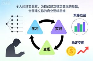 个人闭环实战营,为自己建立稳定变现的基础,全面建立你的商业逻辑思维-赚钱驿站