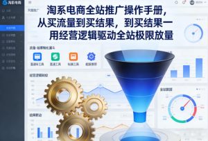 淘系电商全站推广操作手册，从买流量到买结果一用经营逻辑驱动全站极限放量-赚钱驿站