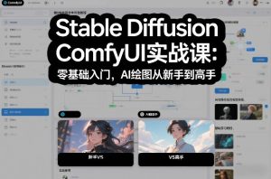 Stable Diffusion ComfyUI实战课：零基础入门，AI绘图从新手到高手-赚钱驿站