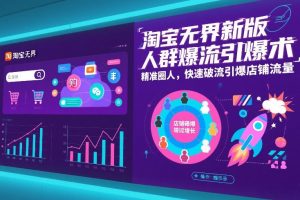 淘宝无界新版人群爆流引爆术，精准圈人，快速破流引爆店铺流量-赚钱驿站