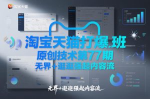 淘宝天猫打爆班原创技术第77期，无界+逛逛强起内容流-赚钱驿站