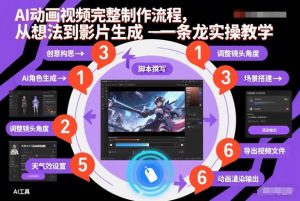 AI动画视频完整制作流程，从想法到影片生成一条龙实操教学-赚钱驿站