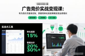 广告竞价实战变现课：专为竞价员量身定制，掌握高转化投放策略实现业绩增长-赚钱驿站