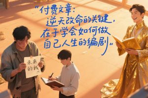 付费文章：逆天改命的关键，在于学会如何做自己人生的编剧-赚钱驿站