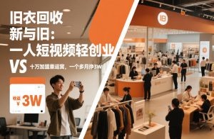 旧衣回收“新”与“旧”:一人短视频轻创业,VS十万加盟重运营,一个多月挣3W【揭秘】-赚钱驿站