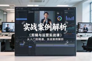 剪辑与运营实战课,从入门到精通,实战案例解析(更新2026)-赚钱驿站