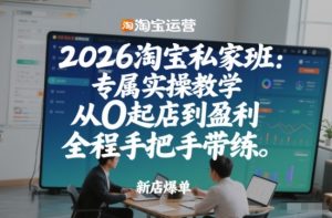 2026淘宝私家班：专属实操教学，从0起店到盈利，全程手把手带练-赚钱驿站
