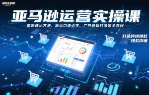亚马逊运营实操课,覆盖选品方法、新品口诀必学、广告最新打法等全流程,打造跨境爆款店铺-赚钱驿站