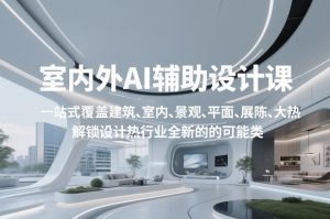 室内外AI设计课，一站式覆盖建筑、室内、景观、平面、展陈五大热门品类，解锁设计行业的全新可能-赚钱驿站