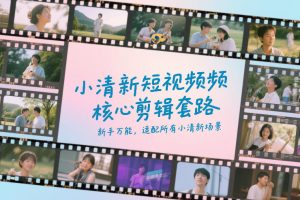 小清新短视频核心剪辑套路,新手万能,适配所有小清新场景-赚钱驿站